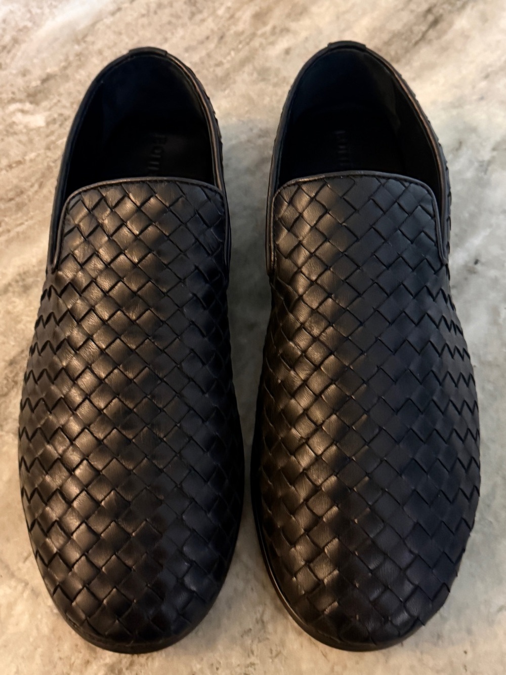 Bottega Veneta Sunday Slipper Black Nero Intrecciato Leather 38 / 8 US Woven New